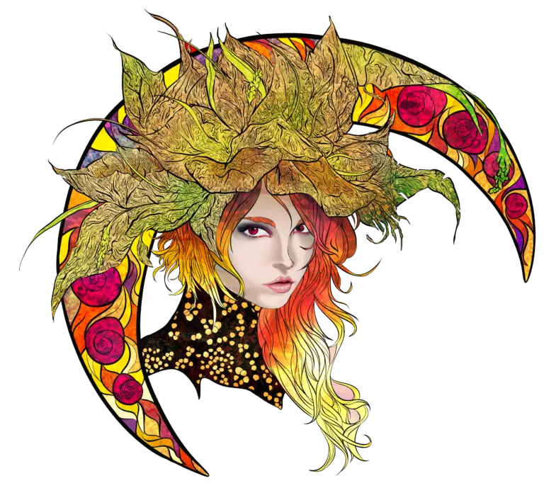 Illustration Sorcière du carnaval par C. Abecassis Weigel